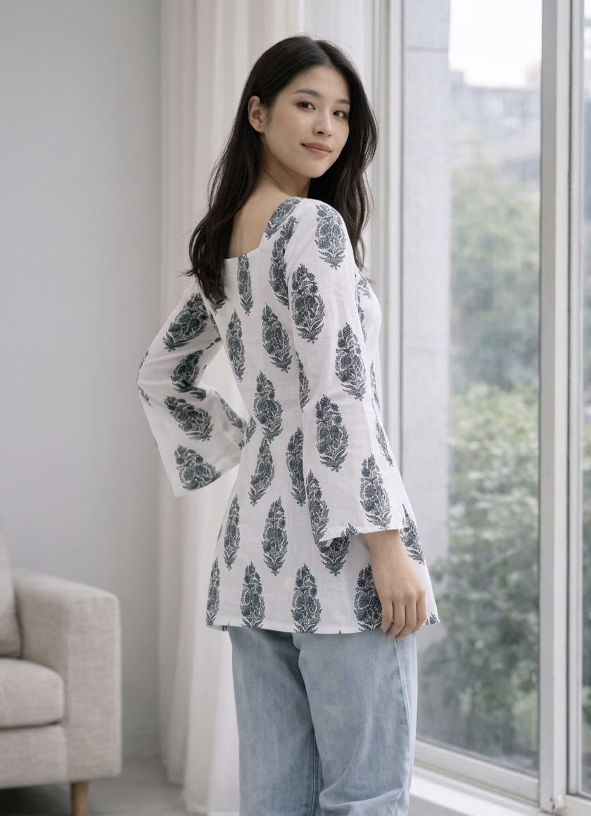 Trendy Printed Short Kurti for Women – Stylish Casual Wear